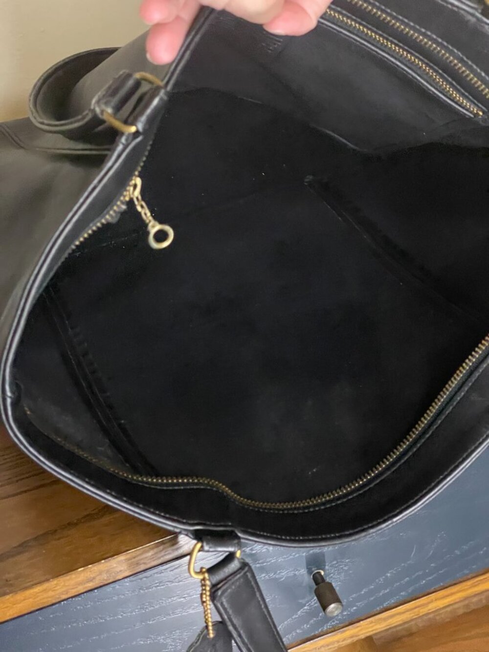 Vintage Coach Light Tote Black - Picture 10 of 16